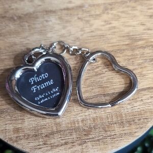 Keychain Photo Frame Heart Charm